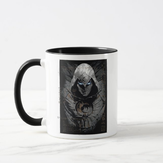 Moon Knight Dark Hieroglyphic Character Slab Mug (Left)