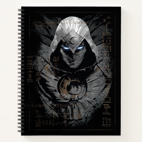Moon Knight Dark Hieroglyphic Character Slab Notebook