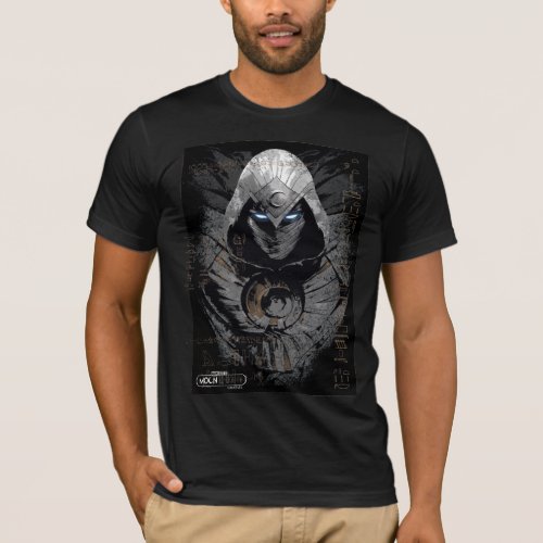Moon Knight Dark Hieroglyphic Character Slab T_Shirt