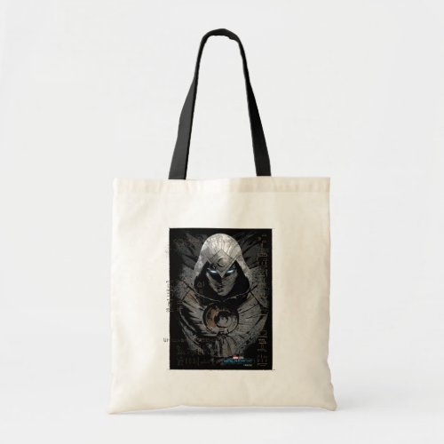 Moon Knight Dark Hieroglyphic Character Slab Tote Bag