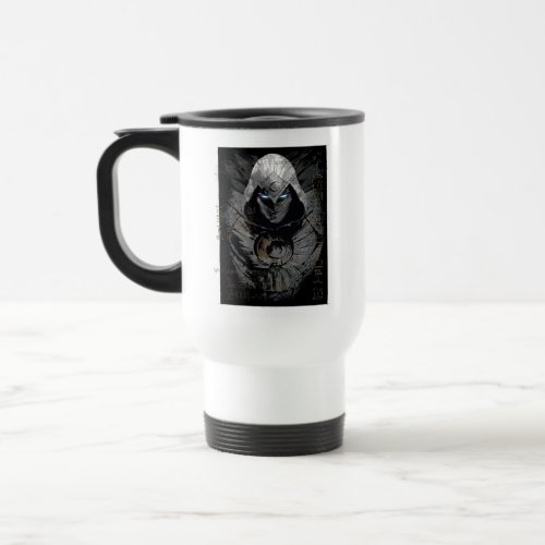 Moon Knight Dark Hieroglyphic Character Slab Travel Mug