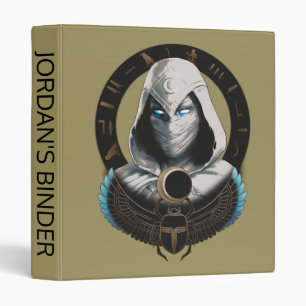 Moon Knight Egyptian Scarab Graphic 3 Ring Binder