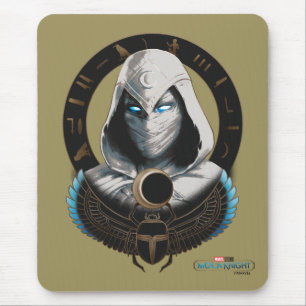 Moon Knight Egyptian Scarab Graphic Mouse Pad