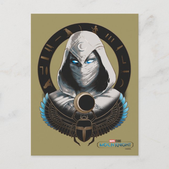 Moon Knight Egyptian Scarab Graphic Postcard (Front)