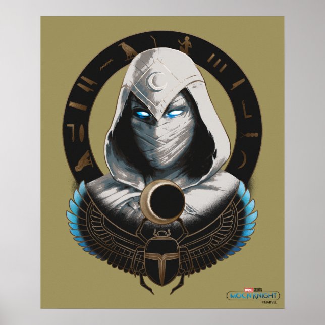 Moon Knight Egyptian Scarab Graphic Poster (Front)