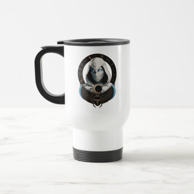 Moon Knight Egyptian Scarab Graphic Travel Mug (Left)