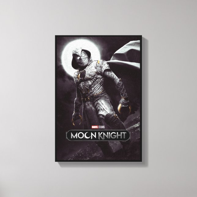 Moon Knight Full Moon Poster Art Canvas Print (Front)