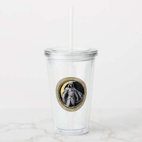 Moon Knight Gold Crescent Moon Character Graphic Acrylic Tumbler