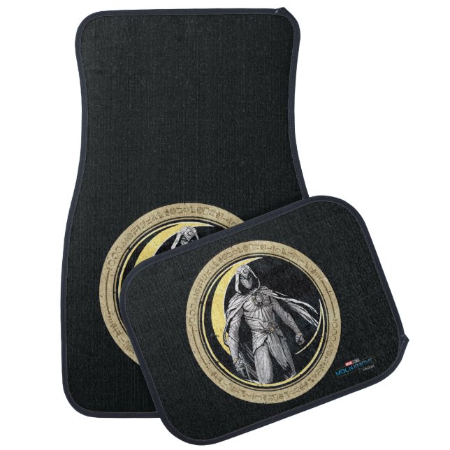 Moon Knight Gold Crescent Moon Character Graphic Car Floor Mat (Set)