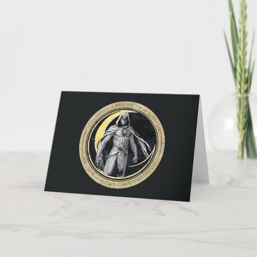 Moon Knight Gold Crescent Moon Character Graphic Card