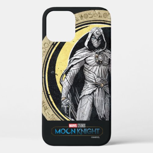 Moon Knight Gold Crescent Moon Character Graphic iPhone 12 Case