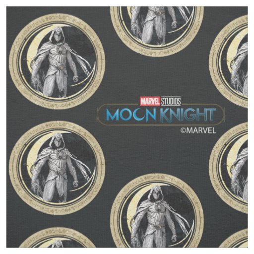 Moon Knight Gold Crescent Moon Character Graphic Fabric