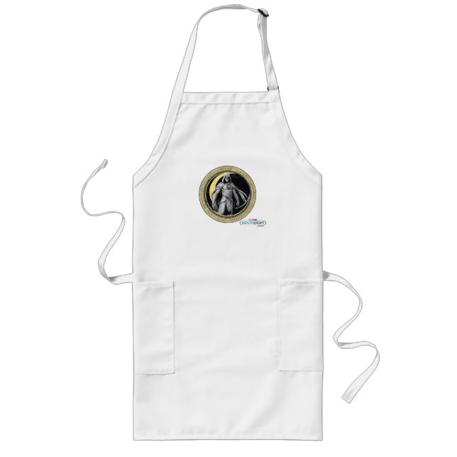 Moon Knight Gold Crescent Moon Character Graphic Long Apron (Front)
