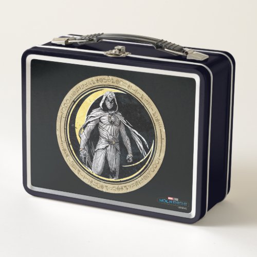 Moon Knight Gold Crescent Moon Character Graphic Metal Lunch Box