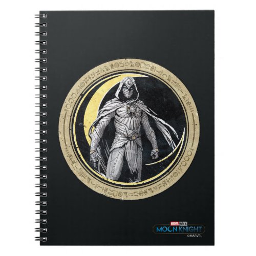 Moon Knight Gold Crescent Moon Character Graphic Notebook