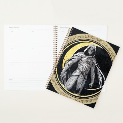 Moon Knight Gold Crescent Moon Character Graphic Planner
