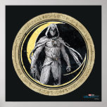 Moon Knight Gold Crescent Moon Character Graphic Poster