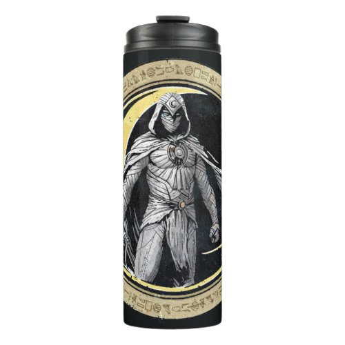 Moon Knight Gold Crescent Moon Character Graphic Thermal Tumbler