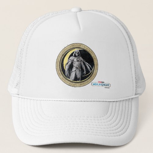 Moon Knight Gold Crescent Moon Character Graphic Trucker Hat