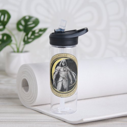 Moon Knight Gold Crescent Moon Character Graphic Water Bottle
