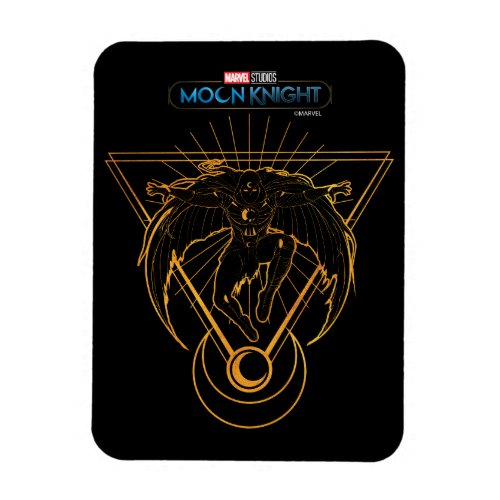 Moon Knight Golden Triangle Outline Magnet