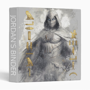 Moon Knight Hieroglyphic Graphic 3 Ring Binder
