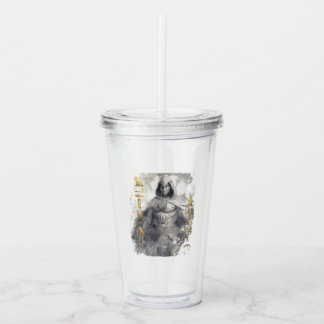 Moon Knight Hieroglyphic Graphic Acrylic Tumbler
