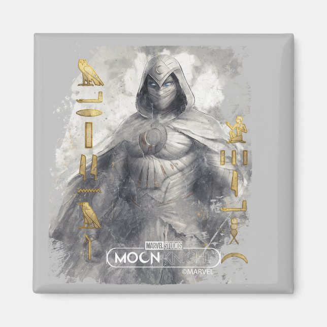 Moon Knight Hieroglyphic Graphic Magnet (Front)