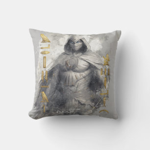 Moon Knight Hieroglyphic Graphic Throw Pillow