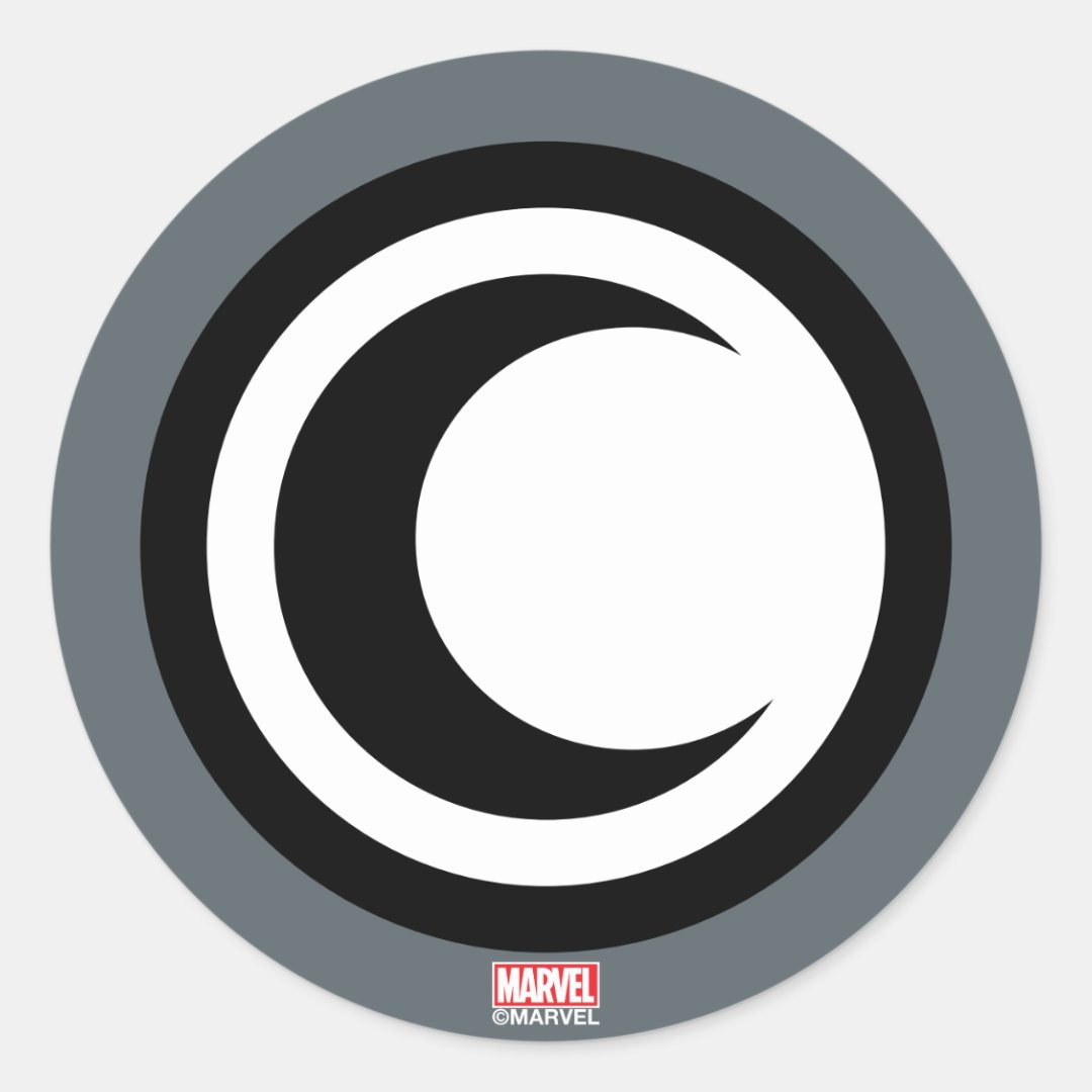 Moon Knight Logo Classic Round Sticker | Zazzle