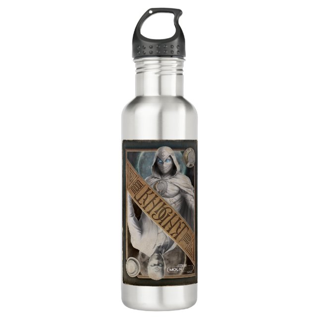Moon Knight/Mr. Knight Ancient Card Graphic Stainless Steel Water Bottle (Front)