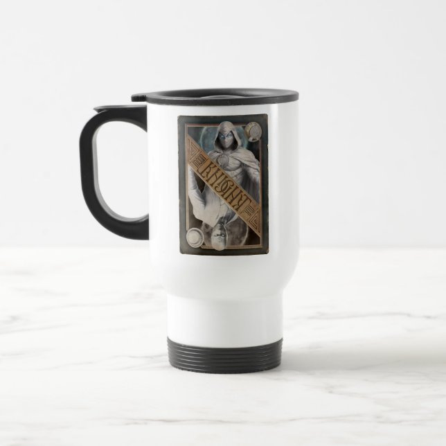 Moon Knight/Mr. Knight Ancient Card Graphic Travel Mug (Left)
