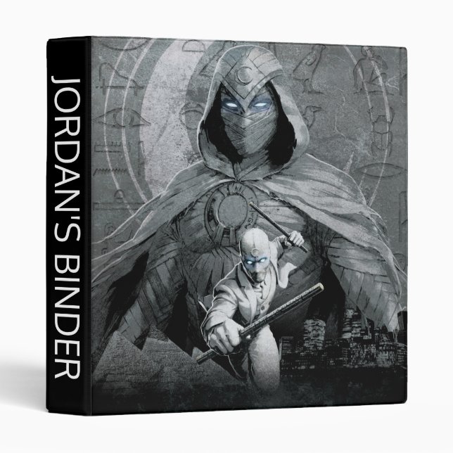 Moon Knight & Mr. Knight Skyline Graphic 3 Ring Binder (Front/Spine)