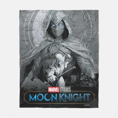 Moon Knight  Mr Knight Skyline Graphic Fleece Blanket