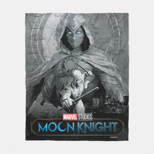 Moon Knight Rug Moon Knight & Mr. Knight Skyline Graphic Fleece Blanket | Zazzle