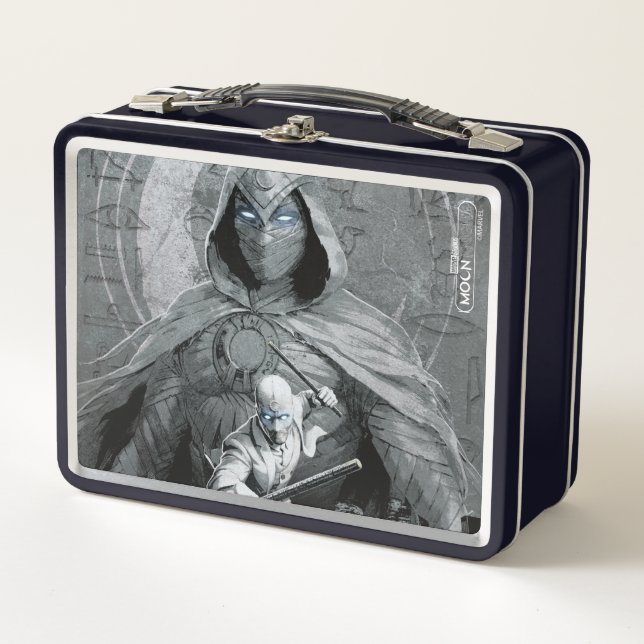 Moon Knight & Mr. Knight Skyline Graphic Metal Lunch Box (Front)