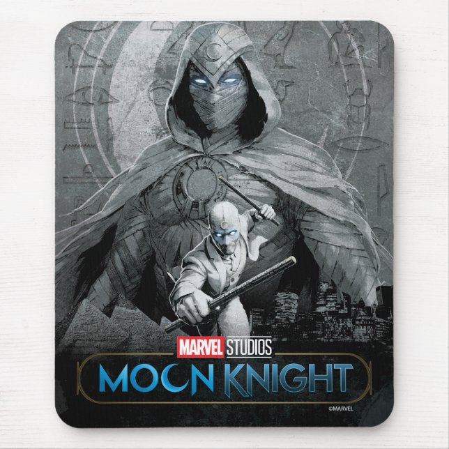Moon Knight & Mr. Knight Skyline Graphic Mouse Pad (Front)