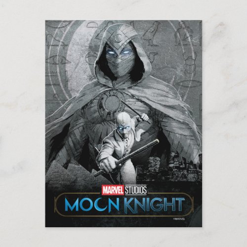 Moon Knight  Mr Knight Skyline Graphic Postcard