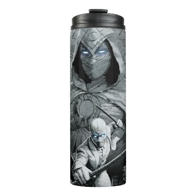Moon Knight & Mr. Knight Skyline Graphic Thermal Tumbler (Front)