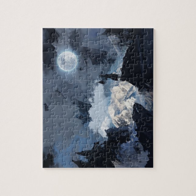 Moon knight oils painting  jigsaw puzzle (Vertical)