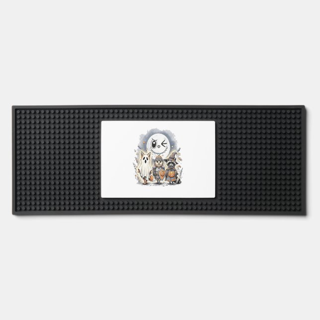 Moon Knight Raccoon Halloween Bar Mat (Front)