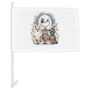 Moon Knight Raccoon Halloween Car Flag