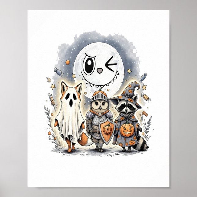 Moon Knight Raccoon Halloween Poster (Front)