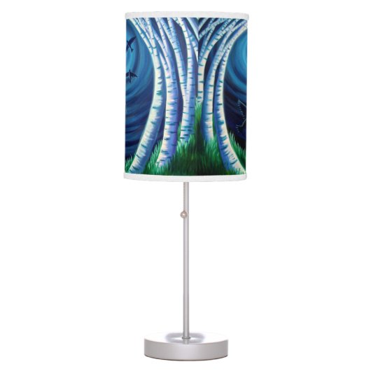 Moon Lamp Shade - Ascending, blackbirds (Front)