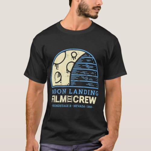 Moon Landing Conspiracy Film Crewpng T_Shirt