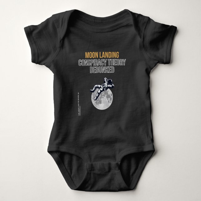 Moon Landing Conspiracy Theory Baby Bodysuit (Front)