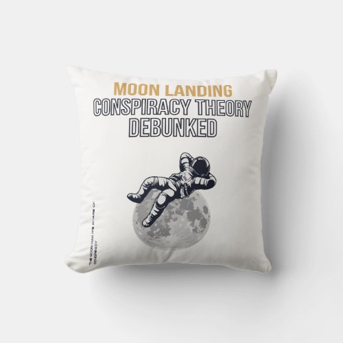 Moon Landing Conspiracy Theory Throw Pillow