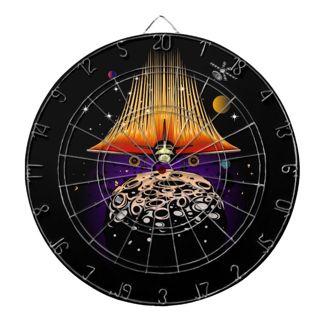 Moon Landing  Dart Board (Front)