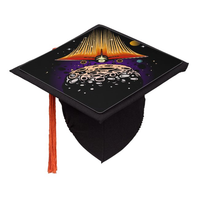Moon Landing Graduation Cap Topper (Angled)