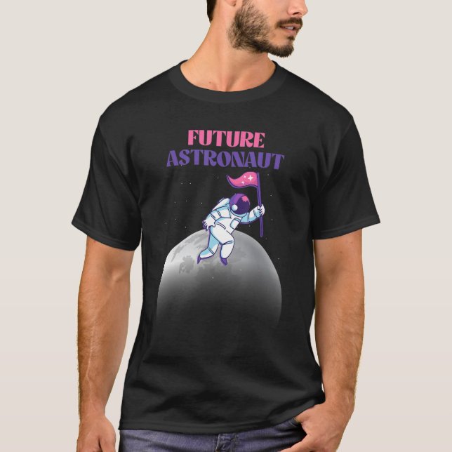 Moon Landing Junior Astronaut Outer Space Future A T-Shirt (Front)